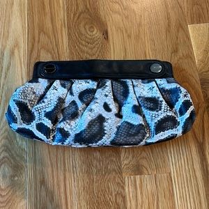 The Limited snakeskin clutch